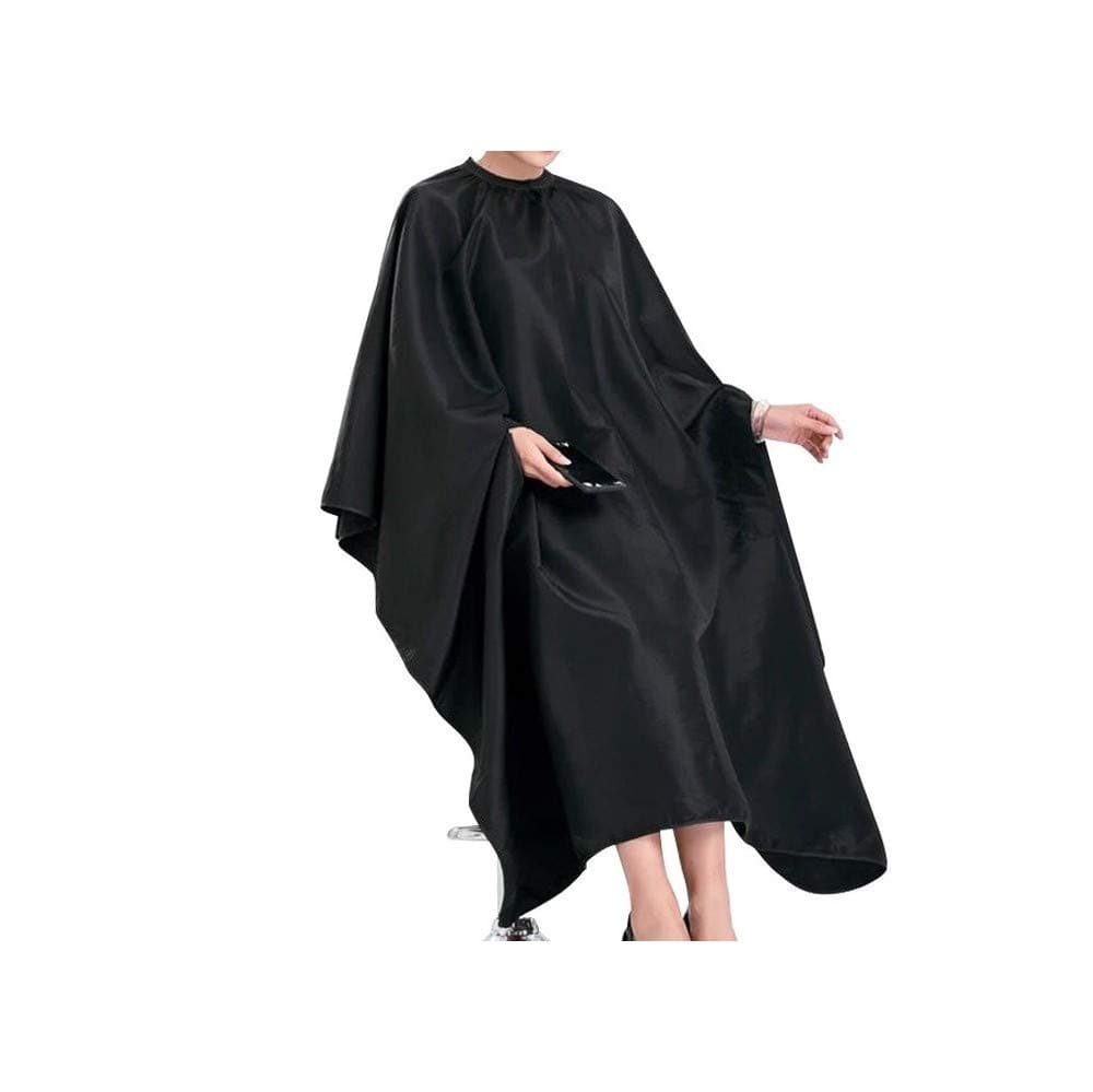 IC collection FRISEURUMHANG Hakenverschluss, atmungsaktiv, wasserabweisend, 126x146cm, Schwarz mit Halsgummi