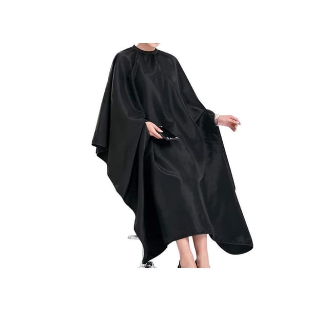 IC collection FRISEURUMHANG Hakenverschluss, atmungsaktiv, wasserabweisend, 126x146cm, Schwarz mit Halsgummi