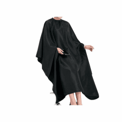 IC collection FRISEURUMHANG Hakenverschluss, atmungsaktiv, wasserabweisend, 126x146cm, Schwarz mit Halsgummi Angebot bei HelloDeals