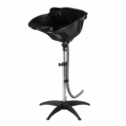 Biotiff mobiles Friseurwaschbecken, höhenverstellbar Schwarz Angebot bei HelloDeals