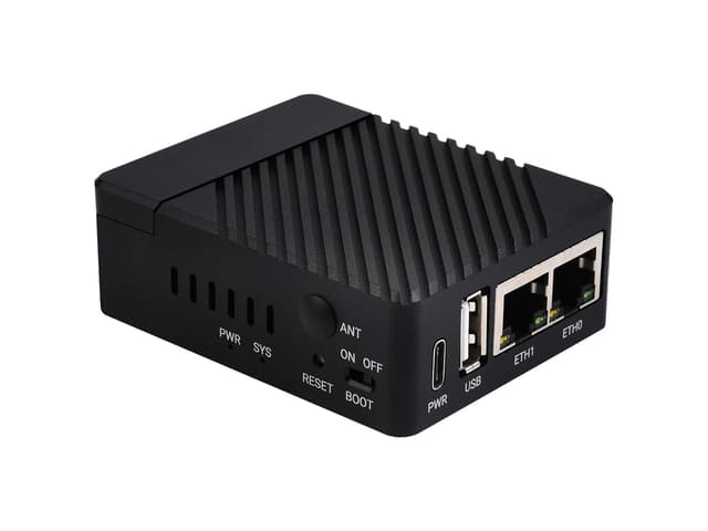Waveshare Mini Dual Gigabit Ethernet Mini-Computer Kit Compatible with Raspberry Pi Compute Module 4 Suitable for Evaluating Equipped with Aluminum Alloy Case Rich Interfaces(CM4 is NOT Included)