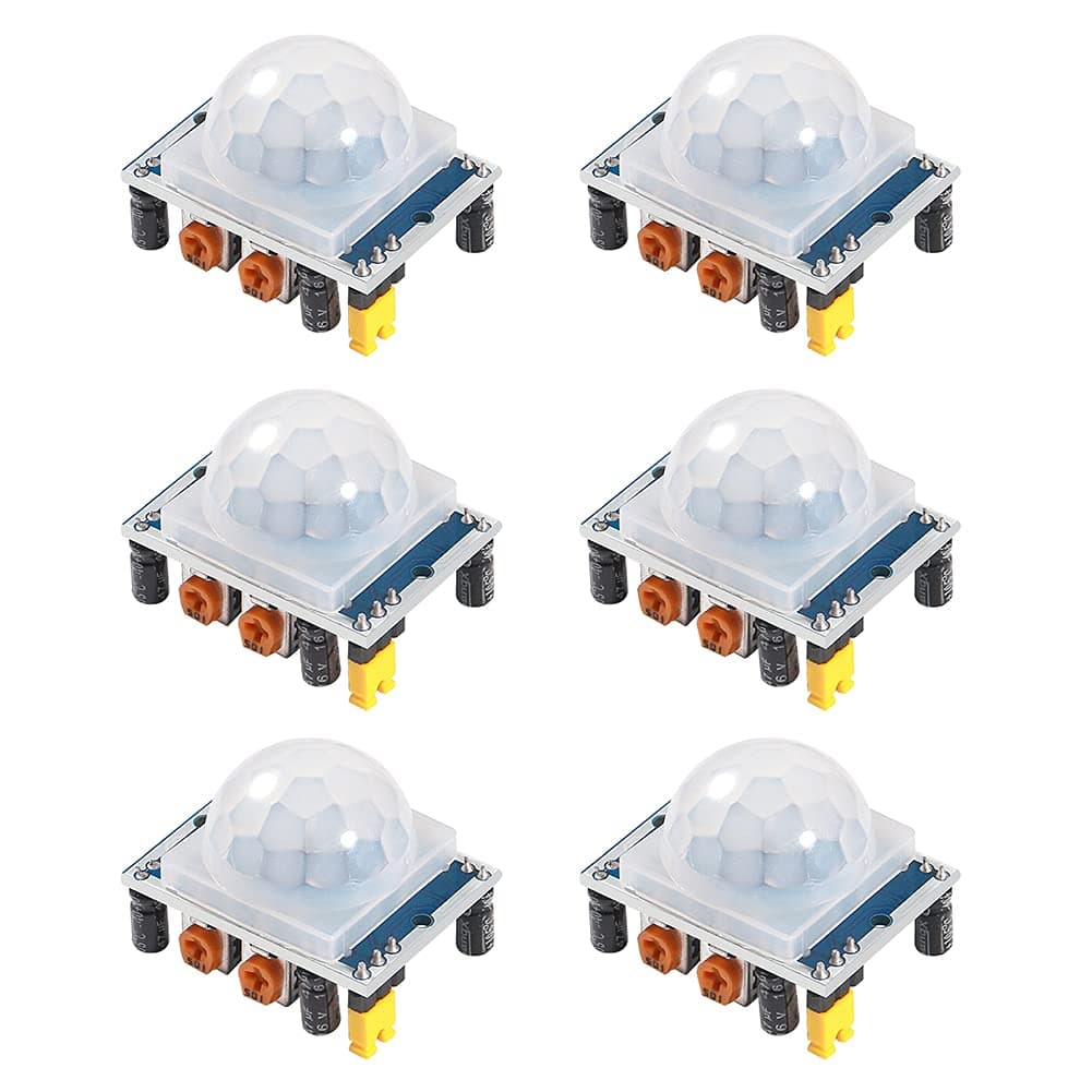 Dealikee 6pcs PIR Infrared Sensor IR Human Body Motion Module. Blue