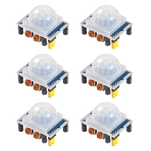 Dealikee 6pcs PIR Infrared Sensor IR Human Body Motion Module. Blue