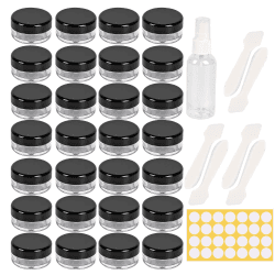 70 Stück döschen,döschen 5ml,döschen mit deckel,dosen für lippenbalsam döschen,kleine tiegel für lippenbalsam,mini cremedose leer,probenbehälter,cremedosen zum befüllen,salbendöschen,kosmetikdosen Schwarz Angebot bei HelloDeals