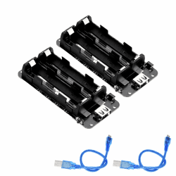 2 stück 18650 Battery Shield ESP32 5V/2A 3V/1A, Micro-USB Typ B & Typ C Anschluss, Battery Shield Board Micro Ladegerät, mit USB Kabel, Kompatibel mit Arduino, Raspberry Pi, Wemos Angebot bei HelloDeals