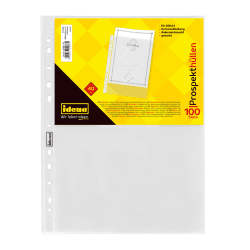 Idena 376002 - Prospekthülle DIN A4 Format, genarbt, 40µ, 100 Stück 100 Stück - 40 µ Angebot bei HelloDeals
