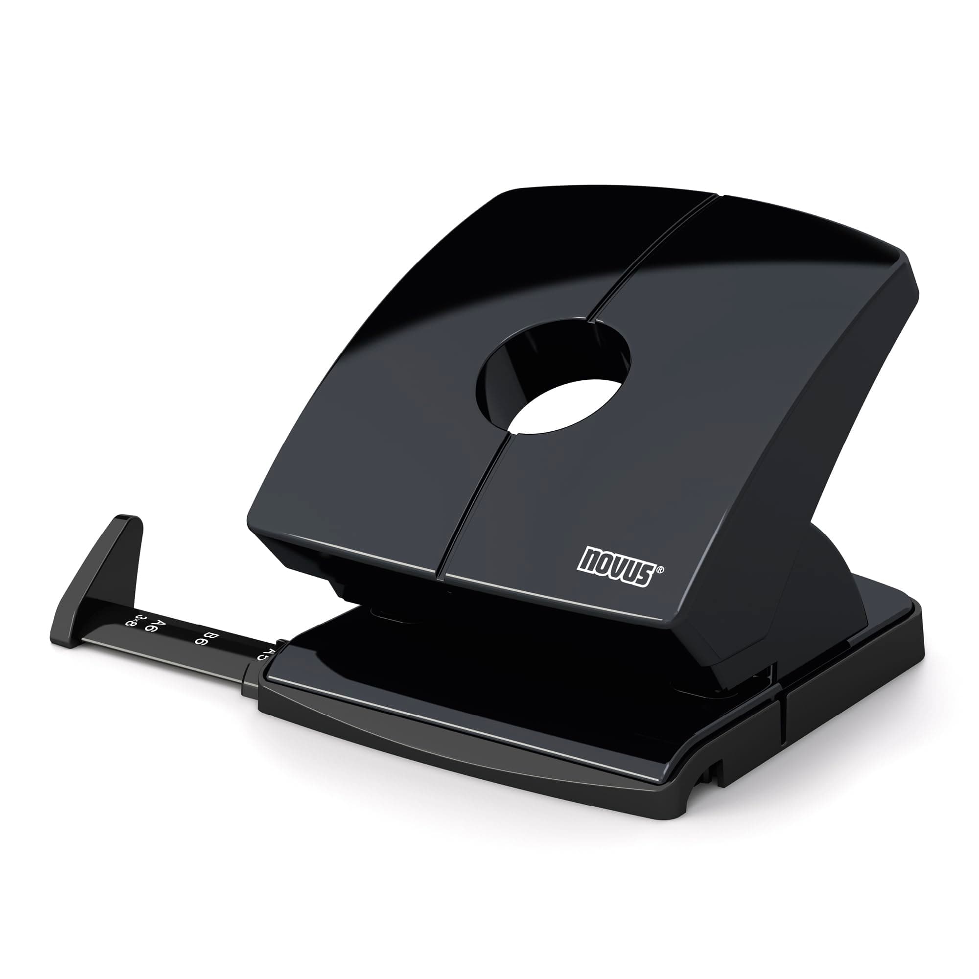 Novus B 230 Locher (Locherleistung 30 Blatt Papier, fest einrastende Anschlagschiene, Vollmetallgerät mit kunstoffummanteltem Oberteil) schwarz schwarz 30 kunstoffummanteltem Angebot bei HelloDeals