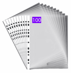 PUTOAHAO 100 Stück Klarsichthüllen A4 Glasklar,Prospekthüllen A4 (DIN A4, 60 My),Universelle 11 Loch Perforationen A4 Ablageformat Klarsichtfolien A4 für Broschüren,Ordner,Loseblätter, Dokumente durchsichtig Angebot bei HelloDeals