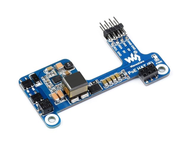 Waveshare POE HAT for Raspberry Pi 4B 3B+, IEEE 802.3af-Compliant,Power Over Ethernet HAT (E) Expansion Board for Raspberry Pi,5V Power Output