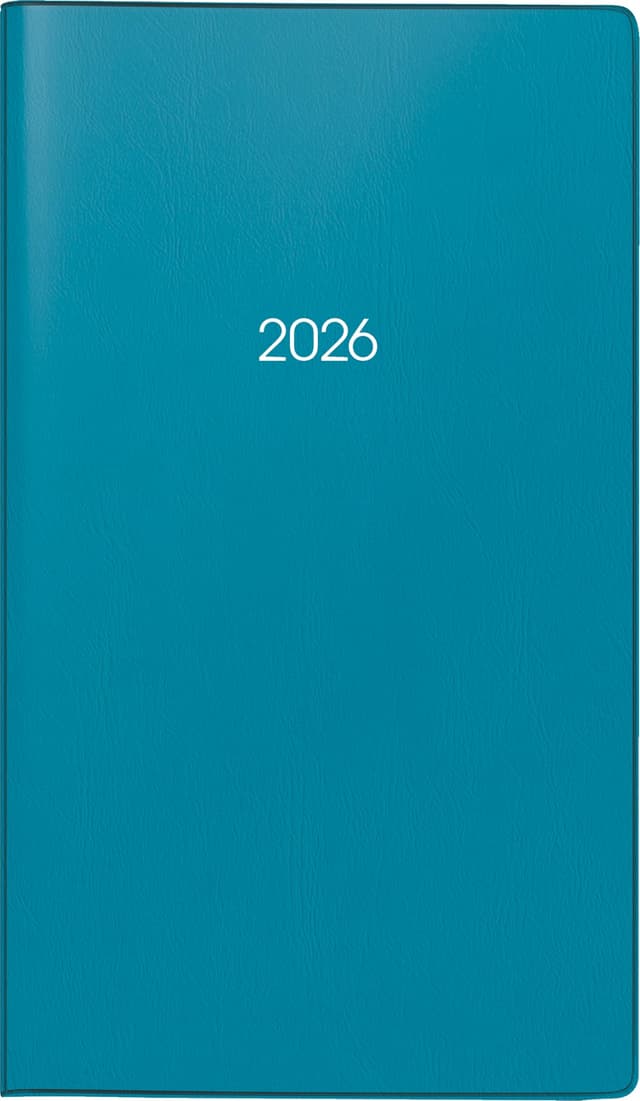 BRUNNEN Taschenkalender Mod. 753 2026 | A6, Kunststoff, petrol