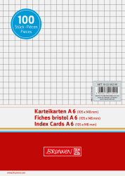 Brunnen 102260200 Karteikarte (A6 kariert, 100 Stück, eingeschweißt) weiß (weiß, A6) kariert A6 weiß Angebot bei HelloDeals