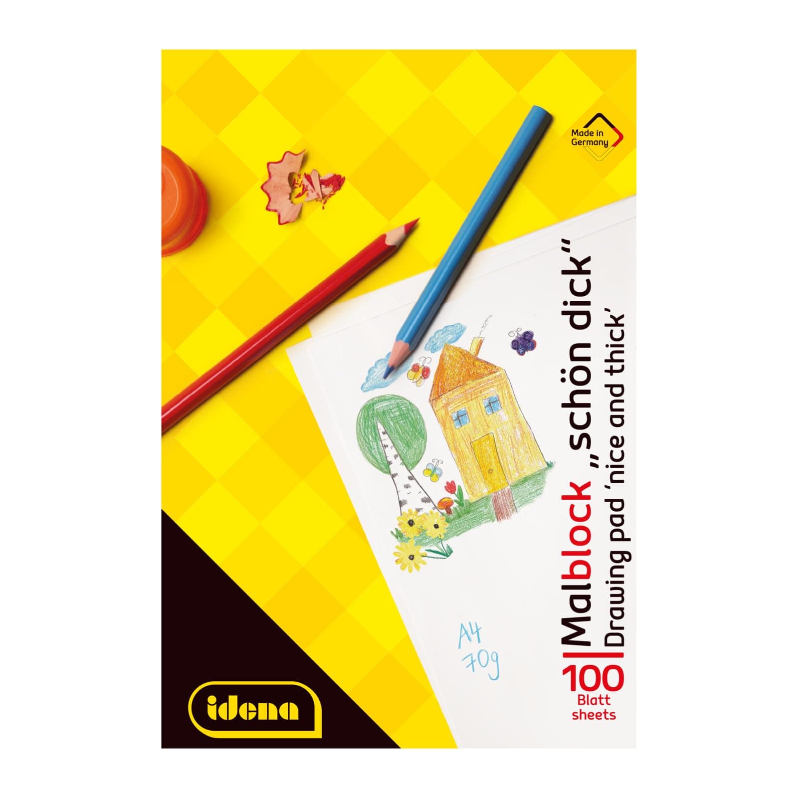 Idena 10390 - Idena Malblock, DIN A4, 100 Blatt, 70g/m², Schön Dick 1 Stück Malblock Angebot bei HelloDeals