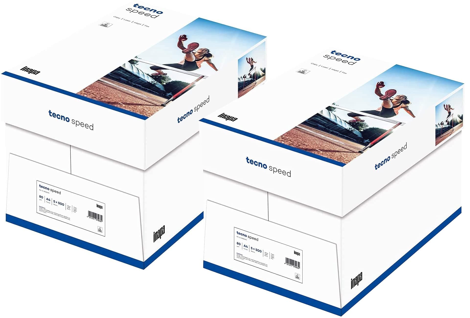 inapa tecno Speed Druckerpapier: 80 g/qm², A4, weiß, 5000 Blatt (2 Kartons à 2500 Blatt) - ideal für schnelles und problemloses Drucken Angebot bei HelloDeals