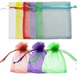 vaolmlop 60 Stück 7 * 9 cm Geschenk Hochzeit Säckchen,Organza Beutel Mit Kordelzug,Organza Säckchen Organzabeutel Schmucksäckchen Geschenktüten Für Hochzeit Oder Fest Party(Sechs Farben) 7*9-Sechs Farben Angebot bei HelloDeals