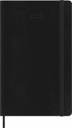 Moleskine Wochenplaner, Wochenagenda 2026 12 Monate mit Platz für Notizen, Deutsche Sprache, mit weichem Einband und Gummibandverschluss, Großformat 13x21, Farbe Schwarz Large Angebot bei HelloDeals