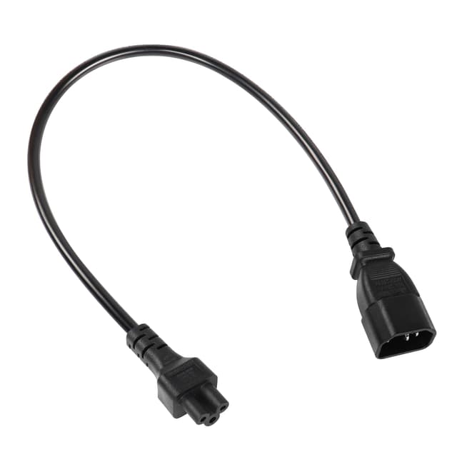 RIIEYOCA C14 zu C5 Netzstecker Kabel, IEC 320 C14 Stecker zu C5 Buchse Adapterkabel, C5 zu C14 AC Konverter für Computer PC Monitor Smart TV Versorgung Ersatz 250V 10A (50cm)