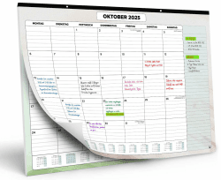 Wandkalender 2025-2026 von SmartPanda - Kalender 2026 - Monatskalender für den Tisch Von August 2025 bis Dezember 2026 - Ein Monat zur Ansicht - 33 cm x 43 cm - auf Deutsch Angebot bei HelloDeals