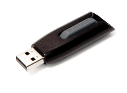 Verbatim Store 'n' Go V3 USB-Stick, USB-3.2 Gen1, 16 GB, Speicherstick mit Schiebemechanismus, USB-3 mit SuperSpeed-Schnittstelle, externer Speicher für Laptop Notebook & Co, schwarz Angebot bei HelloDeals