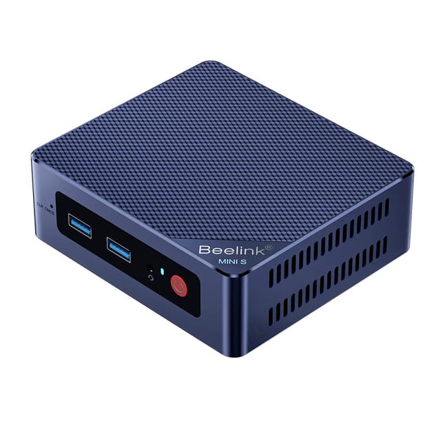 Beelink Mini S12 Mini PC, Alder Lake-N N95 (4C/4T, bis 3,4 GHz) 16GB DDR4 RAM 500GB M.2 2280 SSD, Mini Desktop Computer 4K 60Hz Dual HDMI, WiFi5, Bluetooth 4.2, Gigabit Ethernet N95 16+500G