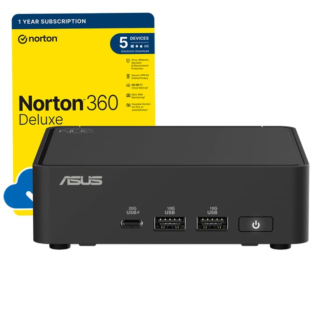 ASUS NUC 15 Pro Slim Kit RNUC15CRKU500002 (Intel Core i5 Ultra Prozessor, Arc Grafik, WiFi 7, Bluetooth 5.4, ohne Betriebssystem, mit EU-Netzkabel) Intel Core U5 225H Slim