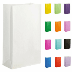 Thepaperbagstore 20 Weiß Partytüten aus Papier – 14x24.5x7cm - Bunte Geschenktüten aus Papier für Kinder- und Erwachsenenpartys, Geburtstage, Hochzeiten, Junggesellinnenabschiede und Süßigkeiten Weiß 1 stück (20er Pack) Angebot bei HelloDeals
