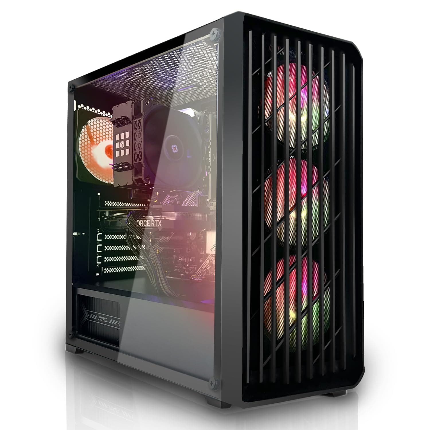 SYSTEMTREFF Gaming PC AMD Ryzen 7 5700X 8x4.6GHz | Nvidia RTX 5060 8GB DX12 | 1TB M.2 NVMe | 32GB DDR4 RAM | Windows 11 | WLAN Desktop Computer Rechner für Gamer, Zocker & Streamer
