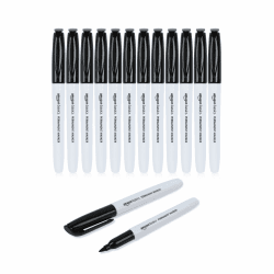 Amazon Basics Permanentmarker, Schwarz, 12er-Pack Angebot bei HelloDeals