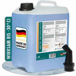 INOX® 5L Arctic Scheibenfrostschutz Konzentrat bis -30°C - Auto Frostschutzmittel Scheibenwaschanlage - Scheibenwischwasser schlierenfrei 1 5 l (1er Pack) Angebot bei HelloDeals