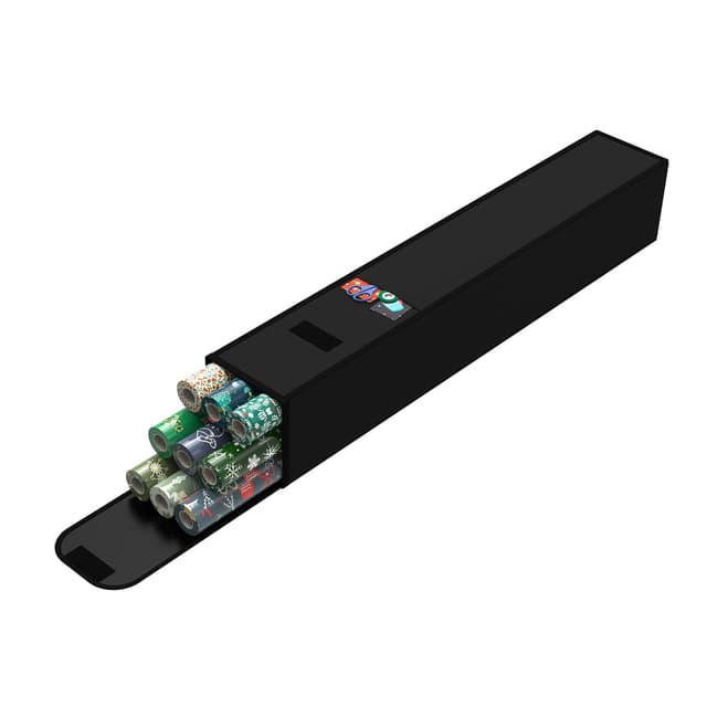 Geschenkpapier Aufbewahrung, Strapazierfähiges 600D Oxford-Gewebe organizer für geschenkpapier Wasserdicht für Geschenkpapierrollen Aufbewahrungstasche (79x13x13cm) - Schwarz Schwarz 1-Pack