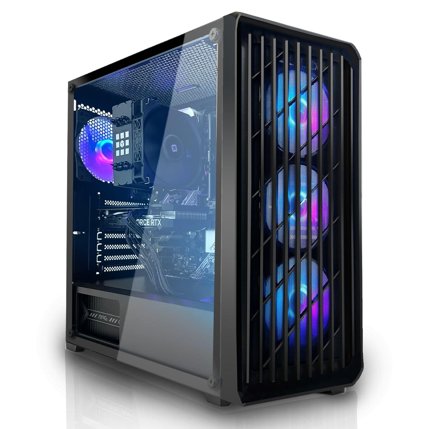 SYSTEMTREFF Basic Gaming PC AMD Ryzen 5 PRO 5655G 6x4.4GHz | AMD RX Vega 7 4K HDMI DX12 | 512GB M.2 NVMe | 16GB DDR4 RAM | WLAN Desktop Computer Rechner für Gamer, Zocker