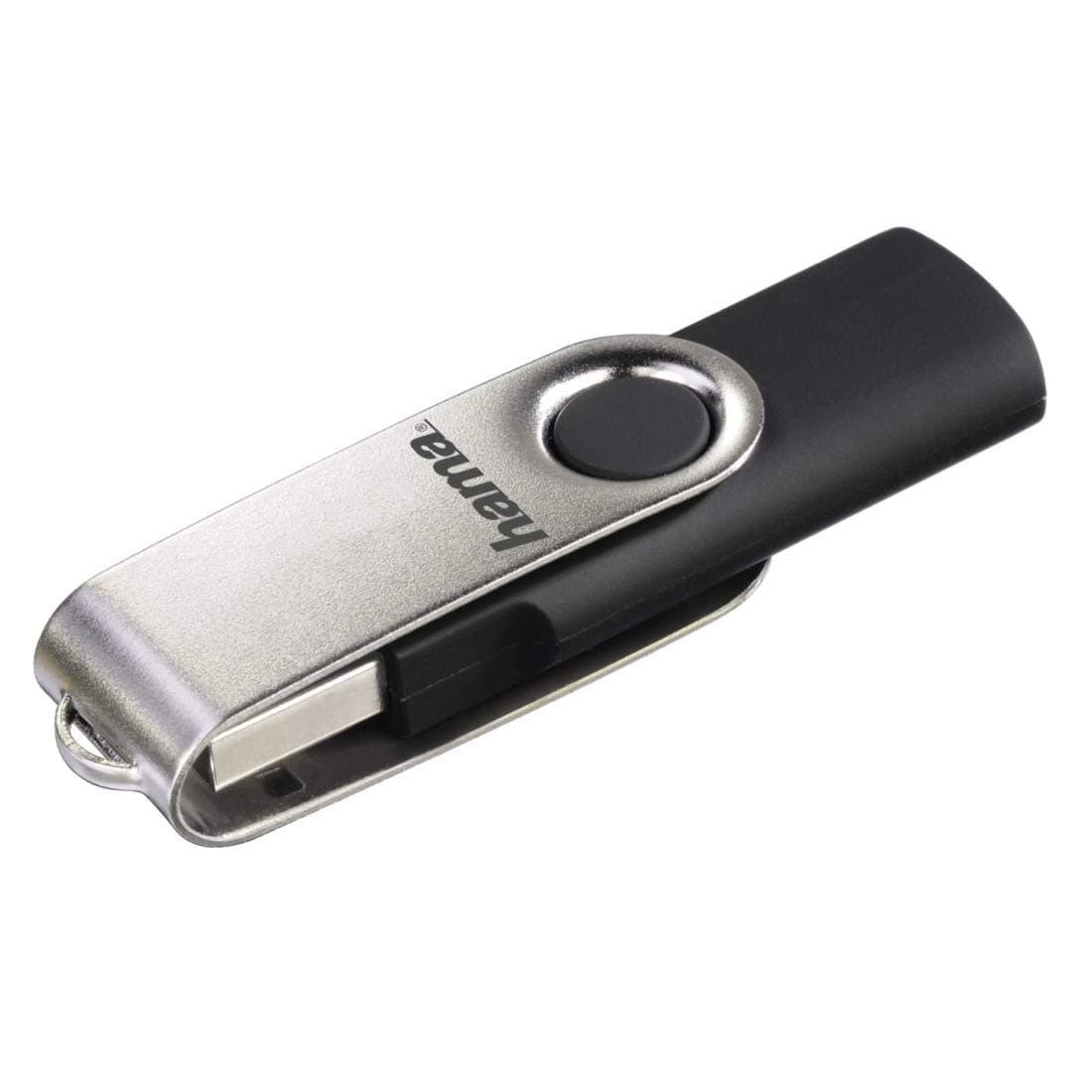 Hama 8GB USB-Stick USB 2.0 Datenstick (10 MB/s Datentransfer, mit Öse zur Befestigung am Schlüsselring, Speicherstick, Memory Stick aus Metall, geeignet für Windows/MacBook) Silber 8 GB 10 MB/s Datengeschwindigkeit
