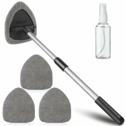 Funyord Scheibenreiniger Auto, Autoscheiben Innenreiniger, Erweiterbares Windschutzscheiben Reiniger mit 4 Mikrofaserpads, Multifunktionaler Auto Fensterwischer Kit Grau-Dreieck Angebot bei HelloDeals
