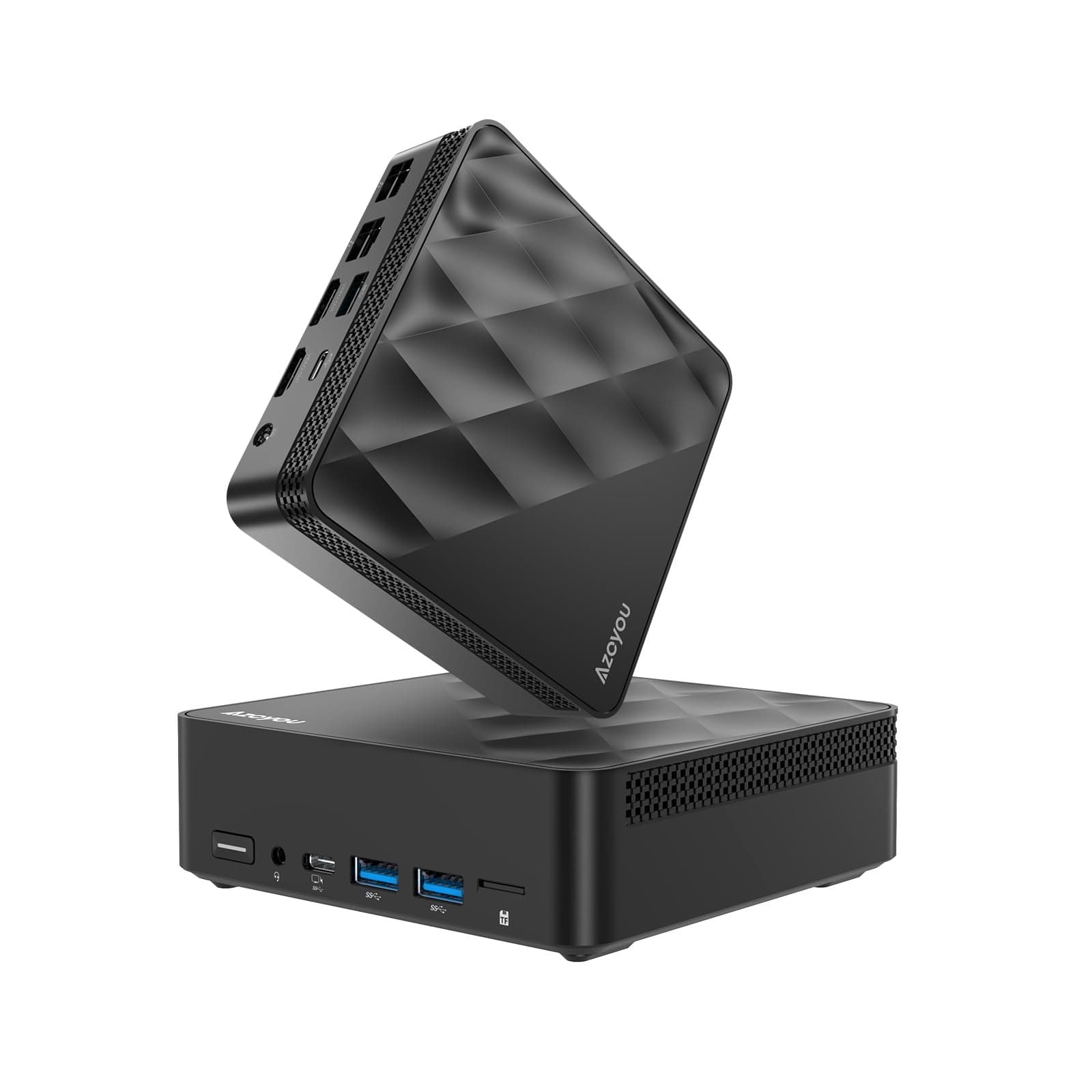 Azeyou Mini PC, Prozessor N100, 16G DDR4 1TB SSD, Mini Desktop Computerv mit W11 Pro, LAN 1000M, WiFi 6, BT5.2, 4K HDMI, Dual RJ45, USB 3.2 16GB+1TB NEW