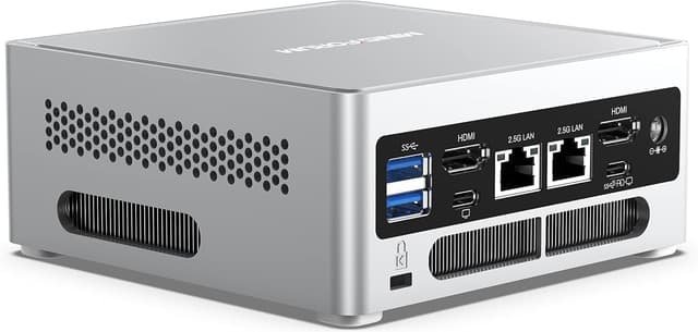 MINIS FORUM NAB6 Lite Mini PC, Core i5-12600H 12 Kerne/16 Threads Prozessor bis zu 4,5 GHz, Iris XE Grafik, 16 GB DDR4/1TB PCIe4.0 SSD, 2xHDMI/2xUSB-C/2xRJ45 2.5 LAN, USB 3.2 x 4 NAB6 Lite 16+1TB