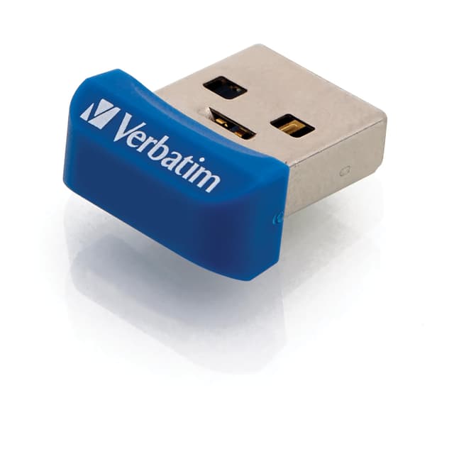 Verbatim Store 'n' Stay Nano USB-Stick, USB-3.2 Gen1, 32 GB, Speicherstick mini, USB-3-Stick für Laptop Notebook Ultrabook TV Autoradio, USB Nano Stick, flacher USB-Stick, blau USB 3.2 32 GB