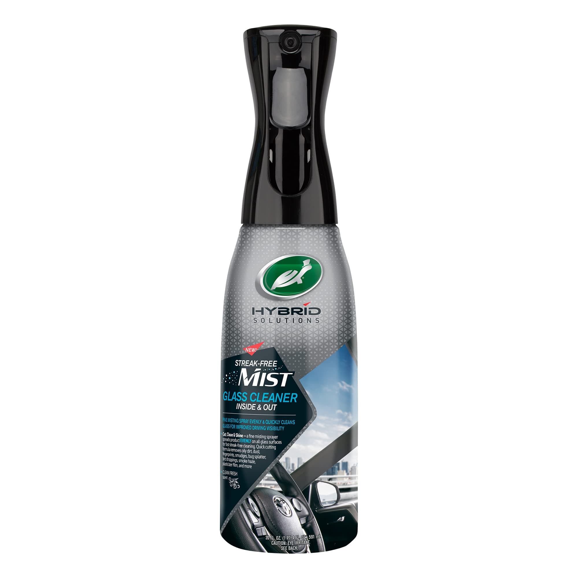Turtle Wax 53791 Hybrid Solutions Streifenfreier Glasreiniger mit Sprühnebel – Entfernt Fingerabdrücke, Schmierer und Schlieren von Windschutzscheiben, Bildschirmen und Spiegeln