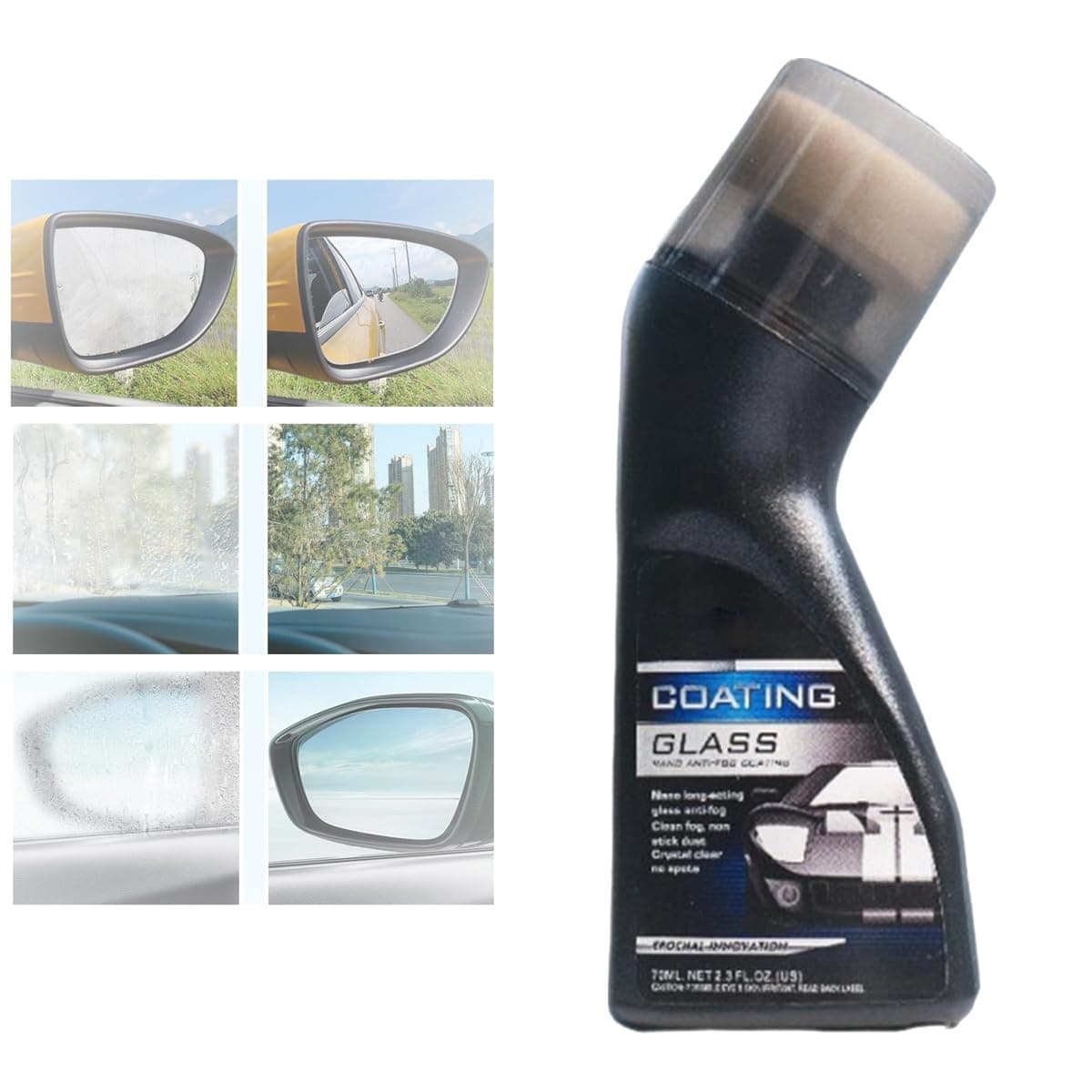 Mikromolekulares Anti-Beschlag-Beschichtungsmittel Wischer, Anti-Beschlag für Auto-Windschutzscheibe, Anti-Beschlag-Auto-Windschutzscheibe, Glasbeschichtung (1PCS)