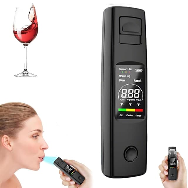 tinuvo,airlow 2.0 - präziser alkoholtester für deinen alltag,alkoholtester tinuvo,High Precision Alcohol Tester with LCD Display,Portable Alcohol Measurement,Digital Alcohol Tester High Accuracy-A