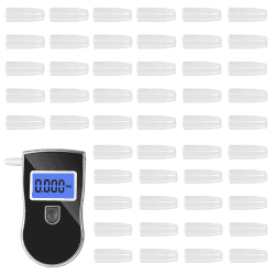YICH Alkoholtester Mundstücke 50 Stück AT818 Alkoholtester Mundstücke für AT818 Alkoholmeter Atemalkoholtester Mundstuecken für AT818 Alkoholtester Ersatzmundstück (Ohne Alkoholtester) Angebot bei HelloDeals
