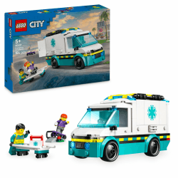 LEGO City Rettungswagen - Spielzeug mit 2 Minifiguren (Skateboarder und Fahrer) - Lernspielzeug für Jungen und Mädchen ab 5 Jahren - Geschenkideen zum Geburtstag und für die Feiertage 60451 Angebot bei HelloDeals