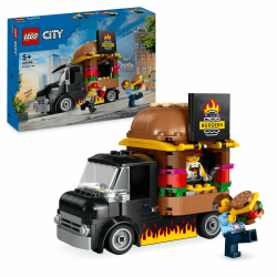 LEGO City Burger-Truck, Bauset mit Spielzeug-Auto für 5-jährige Kinder, Imbisswagen Minifigur und Zubehör, lustiges Geschenk für Jungen und Mädchen 60404 Single Angebot bei HelloDeals