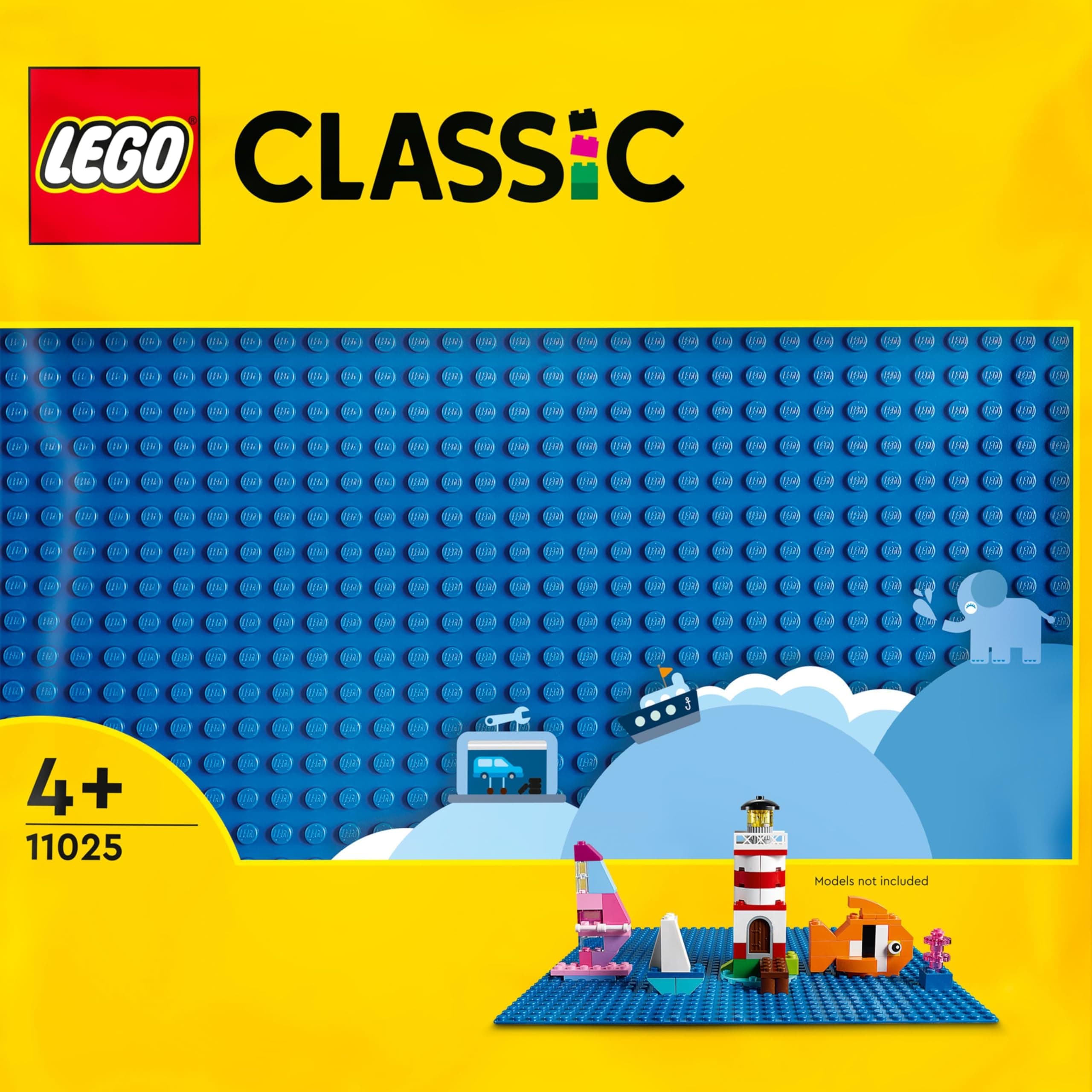 LEGO 11025 Classic Blaue Bauplatte, quadratische Grundplatte mit 32x32 Noppen als Basis für Konstruktionen und für weitere Sets, Konstruktionsspielzeug für Kinder Single Angebot bei HelloDeals