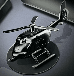 Hubschrauber Solar Auto Lufterfrischer Rotation Aromatherapie Diffusor Ornament für Fahrzeuge mit 3-Fragrance Tabletten für Auto und Innendekoration (Schwarz) Angebot bei HelloDeals