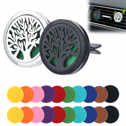 2 Stück Auto Aromatherapie, Auto Duft Zur Überdeckung von Gerüchen und Halten Die Luft Frisch, Geeignet für Büro, Zimmer oder Andere Lnnenräume Schwarz und Silber 1 ml (2er Pack) Angebot bei HelloDeals