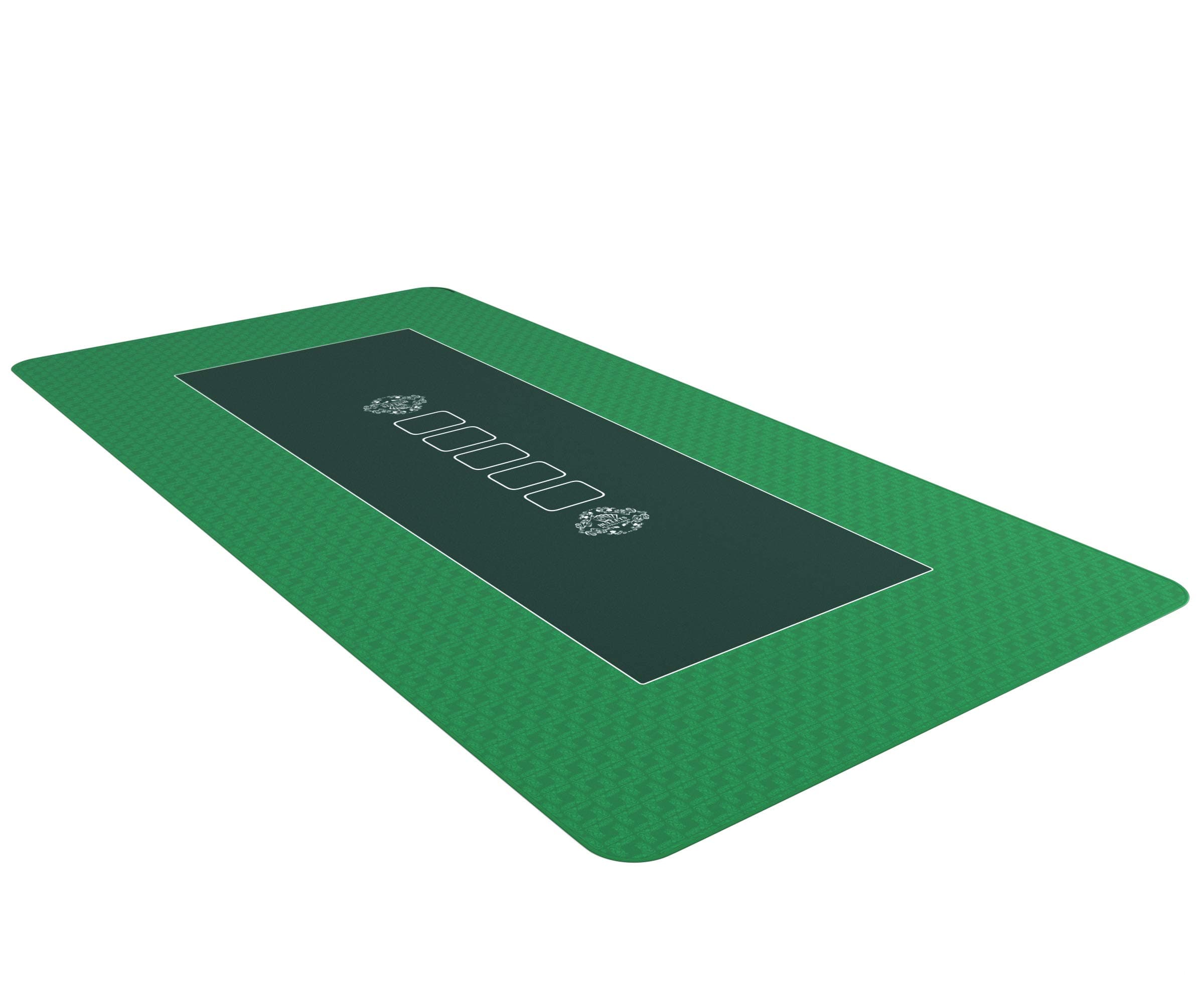 Bullets Playing Cards, Profi Pokermatte grün in 160 x 80cm eigenen Pokertisch, Deluxe Pokertuch Tischunterlage, Pokerteppich, Pokertischauflage Tischunterlage 160x80cm grün