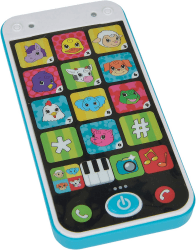 Simba 104010002 ABC Smartphone für Kinder, Spielzeughandy mit Licht, Sound, verschiedenen Melodien und Tiergeräuschen, für Kinder ab 12 Monaten Bunt Angebot bei HelloDeals