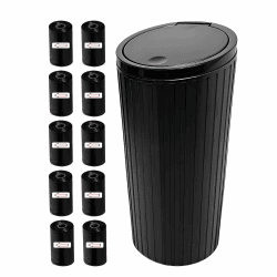 pangutheos Auto Mülleimer, Kleines Automülleinmer mit Deckel mit 10 Rollen Müllbeutel Praktisches Auto Mülleimer Innenraum Geeignet für Auto Zuhause Büro und Schlafzimmer Angebot bei HelloDeals