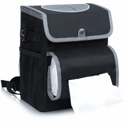 Generisch Auto-Mülleimer mit Deckel – Auto-Mülleimer zum Aufhängen mit Tissue Dispenser Angebot bei HelloDeals
