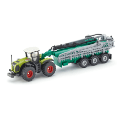 siku 1827, Claas Xerion Traktor mit Fasswagen, 1:87, Metall/Kunststoff, Grün, Ausschwenkbarer Schleppschlauchverteiler Angebot bei HelloDeals