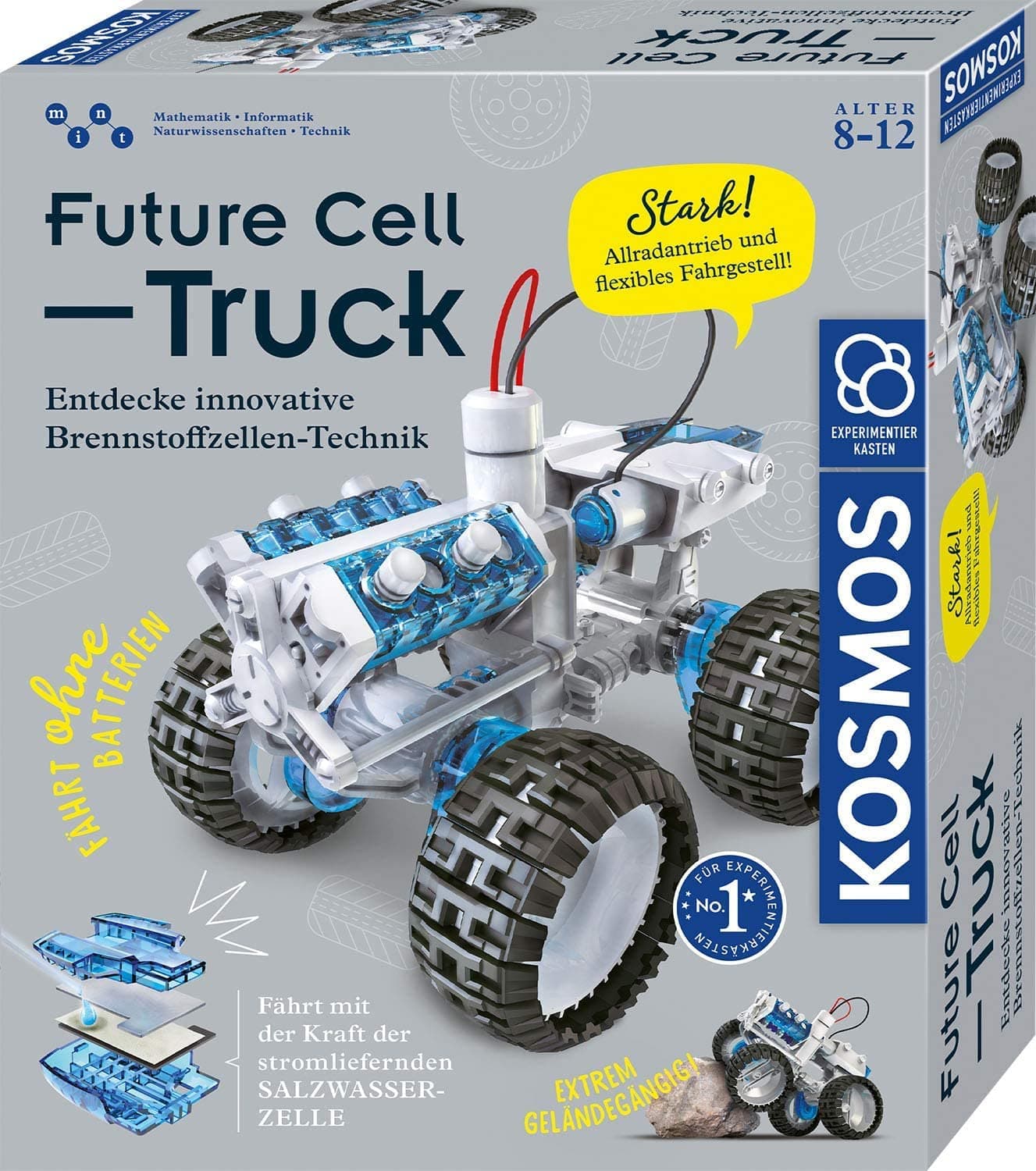 KOSMOS 620745 Future Cell-Truck, Entdecke Innovative Brennstoffzellen-Technik. Bausatz für Spielzeug-Geländewagen mit emissionsfreier Energie, Experimentierkasten für Kinder ab 8-12 Jahre, Fahrzeug Mittel Angebot bei HelloDeals